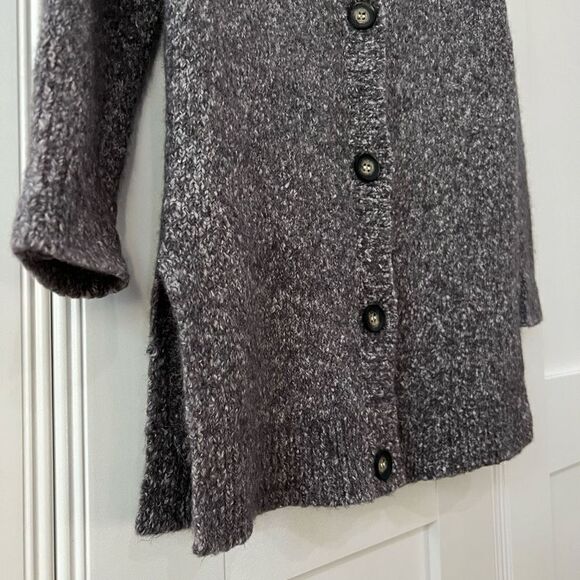 ATM Anthony Thomas Melillo Sweater Womens XS Gray Alpaca Blend Button Up - Picture 4 of 8